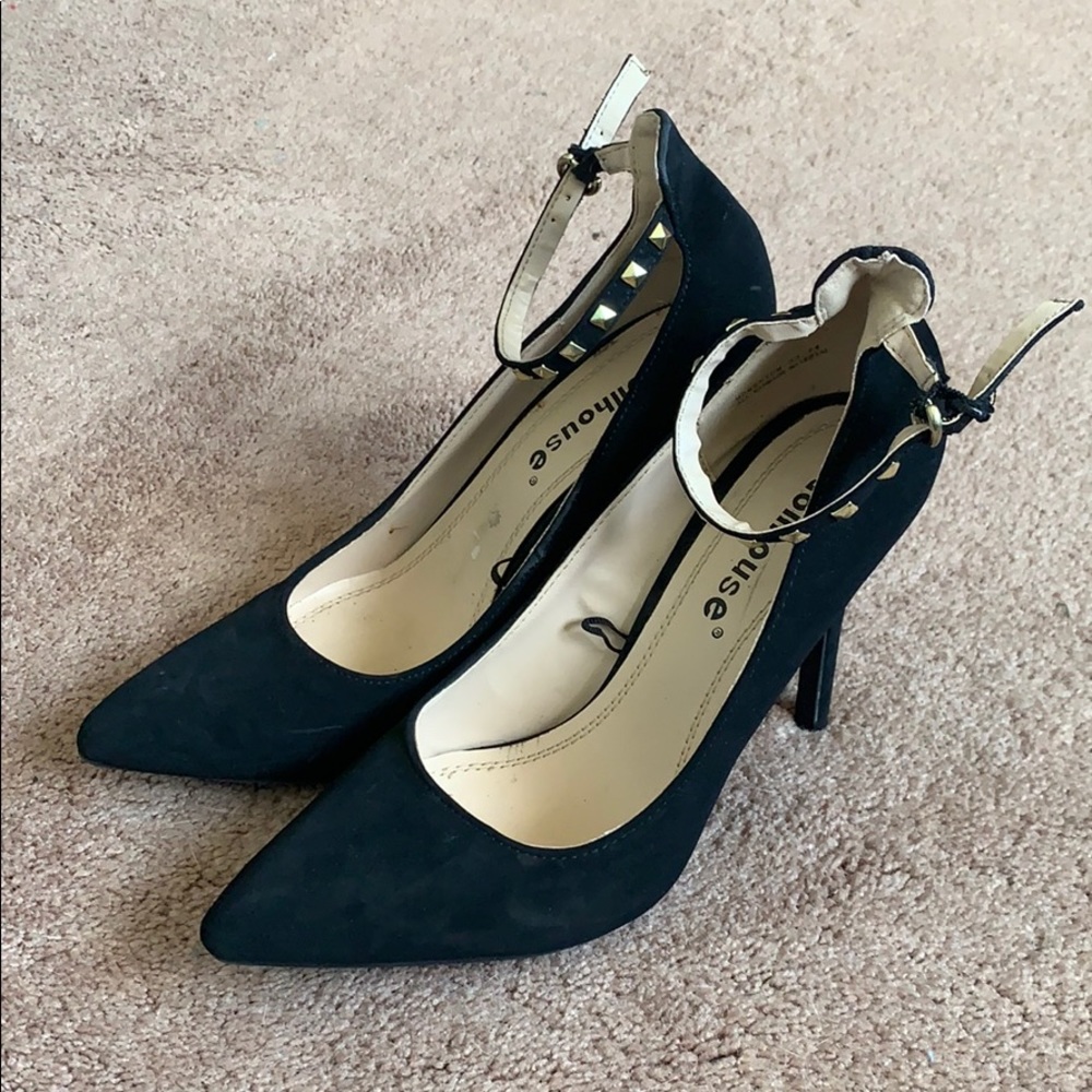 Black High-heels with Studded Straps